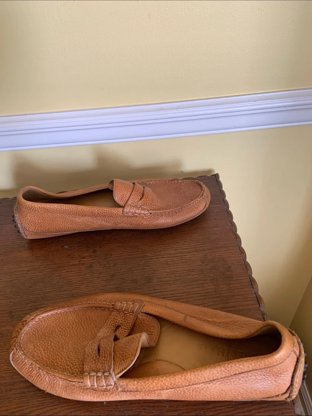 Cole Haan Size 10 M Men's Brown Pebbled Leather Penny Loafers